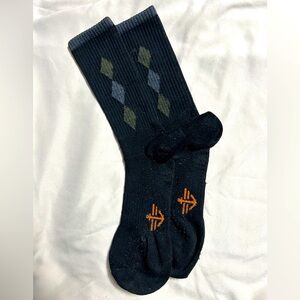 DOCKERS Men’s black Socks w/ Grey & Green Argyle accents - Good used condition